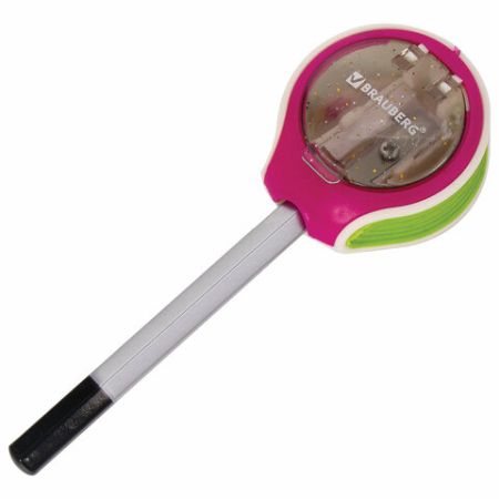 Точилка 1 отверстие с контейнером BRAUBERG Mix Soft 1/12