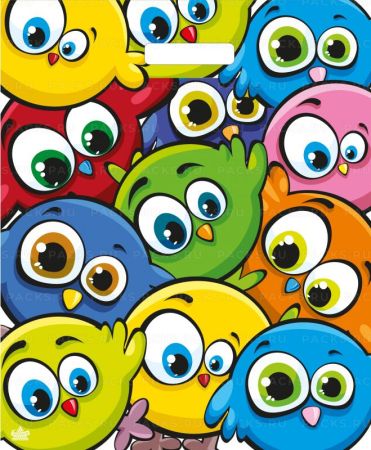 Пакет с вырубной ручкой (38х45)-60 Забавные птички Тико 50/500 