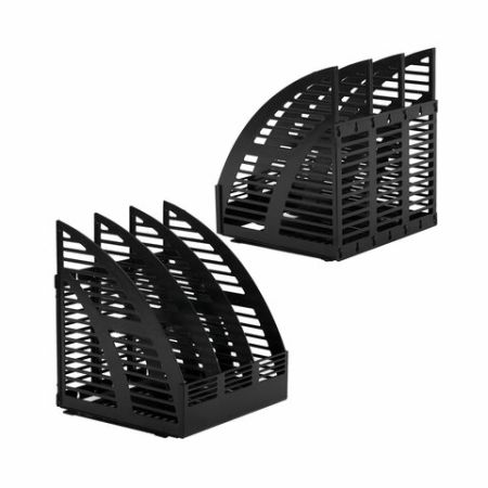 Лоток вертикальный для бумаг STAFF Basic, 245х240х285 мм, 3 отделения, сетчатый сборный