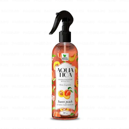 Ароматизатор жидкий 350мл Aquatica Душистый персик  Clean&Green 1/15