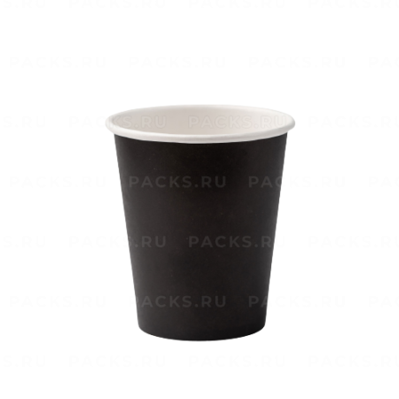 Стакан бумажный для горячего 250мл d-80 Черный 50/1000