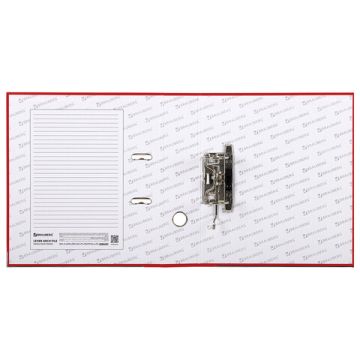 Папка-регистратор А4 75мм BRAUBERG с уголком, красная с покрытием из полипропилена 1/20 (Клиент)