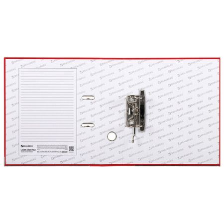 Папка-регистратор А4 75мм BRAUBERG с уголком, красная с покрытием из полипропилена 1/20 (Клиент)