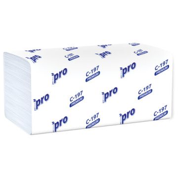 Полотенца бумажные 2сл 200л белые 22х21см V-сложениеPROtissue (H3) PREMIUM 1/1 (Клиент)