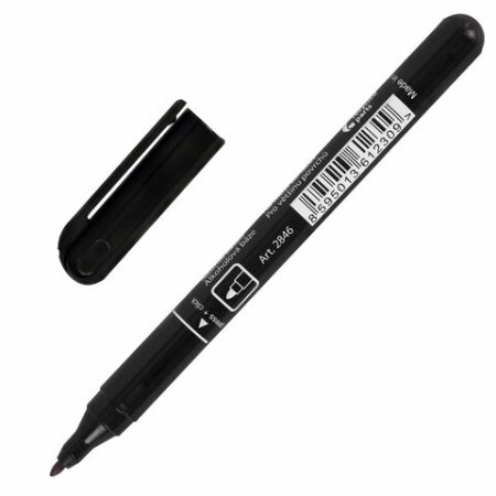 Маркер перманентный черный 1мм тонкий наконечник 2846 CENTROPEN 1/10/200