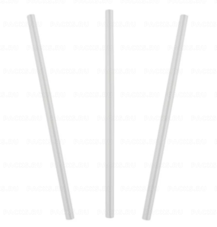 Трубочки для коктейля 210х10 прямые в инд. упаковке прозрачные (250шт) 1/12 