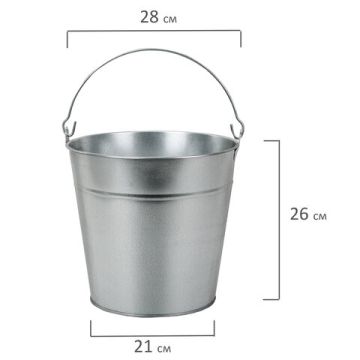 Ведро оцинкованное 12л без крышки 1/30 (клиент)