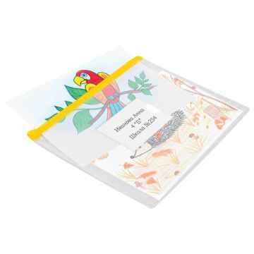 Папка-конверт А5 на молнии 240х1780мм 0,12мм ассорти ЮНЛАНДИЯ 1/12/600