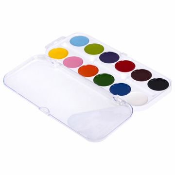 Краски акварельные 12цв медовые ЮНЛАНДИЯ Юный Волшебник 1/24