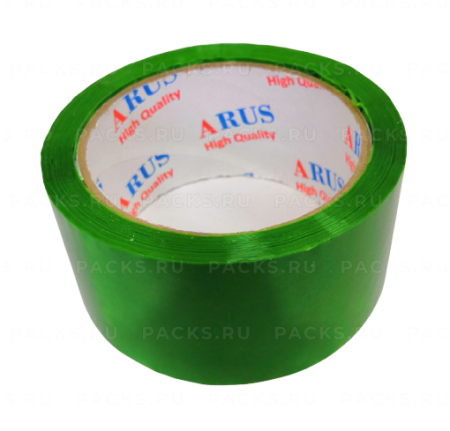 Клейкая лента цветная (48х66) зеленая ARUS (АРУС)  6/36