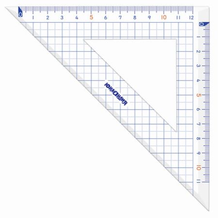 Набор чертежный большой линейка 30см, 2  угольника, транспортир, пенал ЮНЛАНДИЯ 1/24