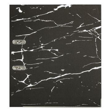 Папка-регистратор А4 75мм STAFF с мраморным покрытием черная  с уголком съем механ 1/50 (Клиент)