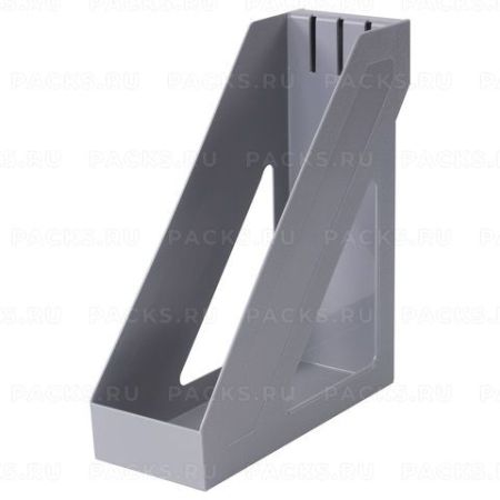 Лоток вертикальный для бумаг 265х100х285мм серый Brauberg 1/12