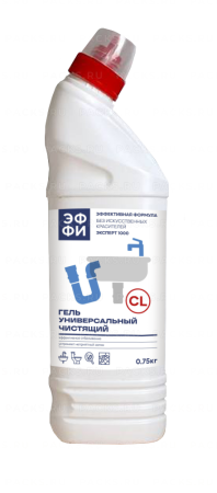Средство жидкое 750мл для прочистки канализационных труб Эффективная формула ЭФФИ 1/20
