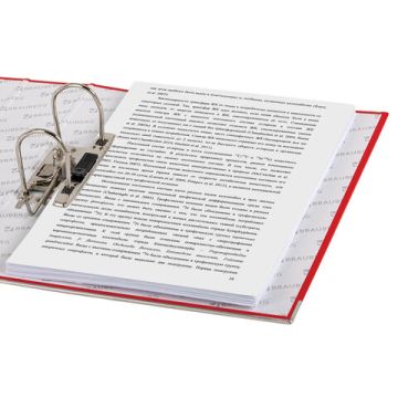 Папка-регистратор А4 75мм BRAUBERG с уголком, красная с покрытием из полипропилена 1/20 (Клиент)