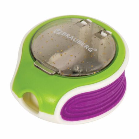 Точилка 1 отверстие с контейнером BRAUBERG Mix Soft 1/12