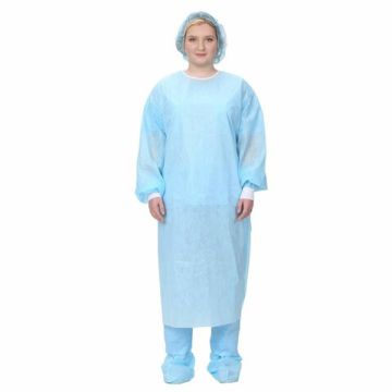 Халат хирургический нестерил голубой ГЕКСА манжета спанбонд 1/50 (клиент)