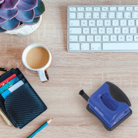 Дырокол на 20листов сине-черный Brauberg Jet Pro 1/12 (Клиент)