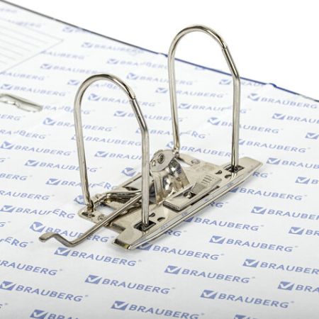 Папка-регистратор А4 90мм BRAUBERG с мраморным покрытием синяя 1/12 (Клиент)