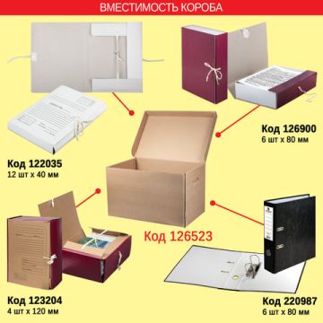 Папка для бумаг на завязках картонная, 40 мм, плотность 380 г/м2, 4 завязки, до 350л 1/100 (вывод)