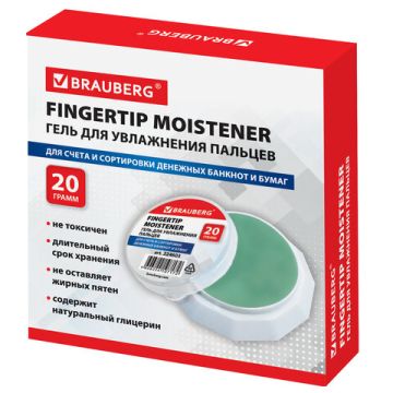 Гель для увлажнения пальцев 20г нежирный нетоксичный BRAUBERG 1/12/192
