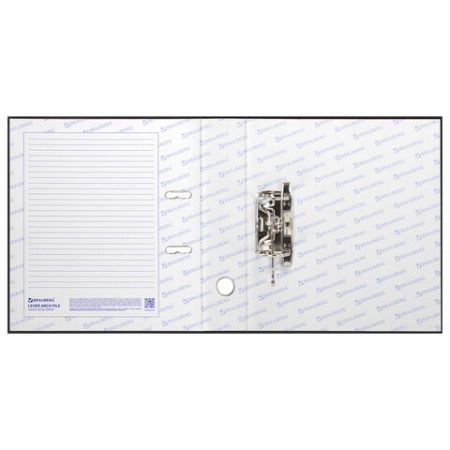 Папка-регистратор А4 90мм BRAUBERG с покрытием из ПВХ черная 1/12 (клиент)