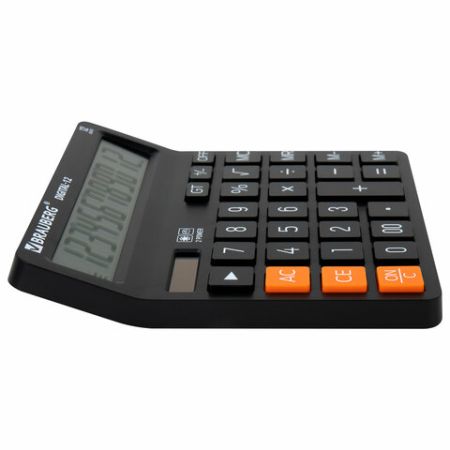 Калькулятор настольный BRAUBERG DIGITAL-12-BK (151х152 мм) 12 разр дв питание черный 1/20 (Клиент)