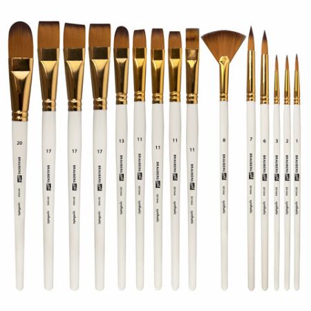 Кисти 15шт синтетика+мастехин в пенале BRAUBERG ART DEBUT 1/50 (Клиент)