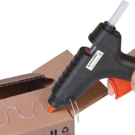 Клеевой пистолет 60Вт для стержня 11мм, BRAUBERG, в блистере 1/12/24 (Клиент)