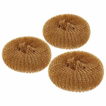 Мочалка для посуды метал. медная ЛАЙМА, (3 шт.), сетчатые по 15г 1/192 (Клиент)