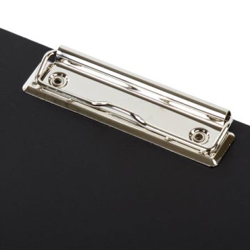 Папка-планшет с прижимом и крышкой А4 0,9мм до 50л пластик черный BRAUBERG Стандарт 1/20/120 (клиен)