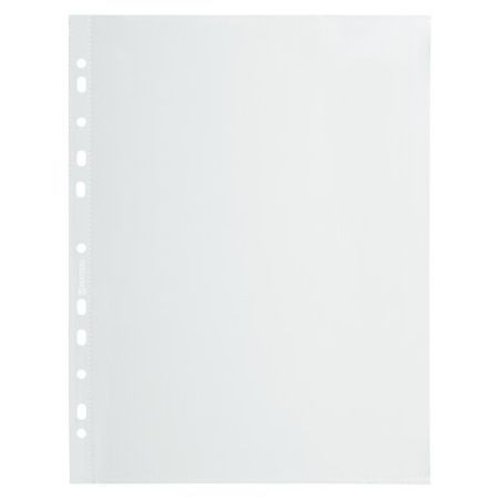 Перфофайлы А4 60мкм перфорированные плотные 100шт глянец BRAUBERG 1/20 (Клиент)