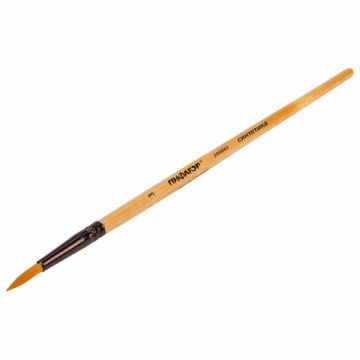 Кисть синтетика круглая №3 ПИФАГОР 1/30/2400