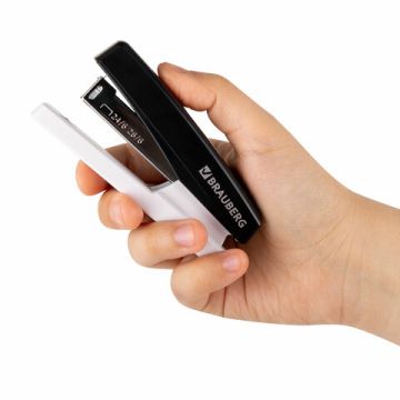 Степлер №24/6, 26/6 BRAUBERG STYLE до 25л черный 1/24