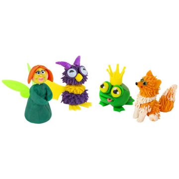 Пластилин 12цв 600г тесто для лепки 6 формочек 1 скалка ведерко 1/12