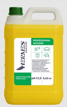 Средство жидкое сильнощелочное 5,65кг индустриальный очиститель PROFESSIONAL ALCLEAN Hermes Indas1/4