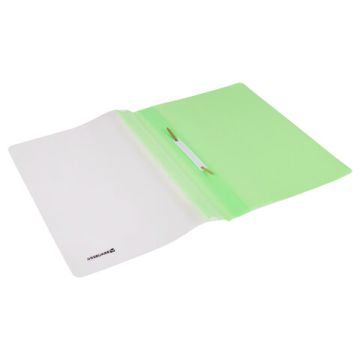 Папка скоросшиватель с прозр верхн лист BRAUBERG А4 мятный 1/25 (Клиент)