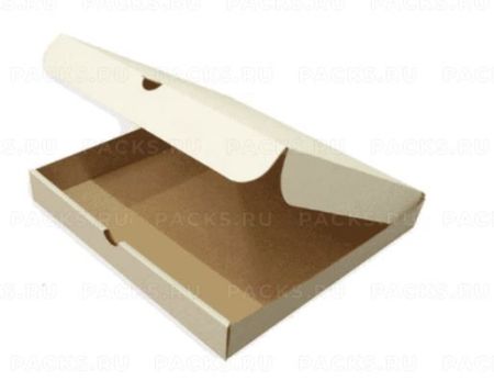 Коробка под пиццу 318х318х40мм Т21 профиль В белая гофро 50/750