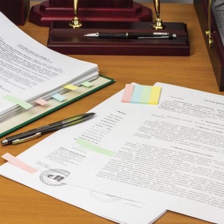 Закладки клейкие бумажные 50х12мм 4цв.х25л пастель STAFF 1/48/768 (Клиент)