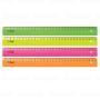 Линейка 30см пластиковая неоновая ассорти Neon СТАММ ЛН31 1/20/360