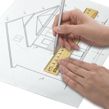 Линейка 20см деревянная STAFF 1/72