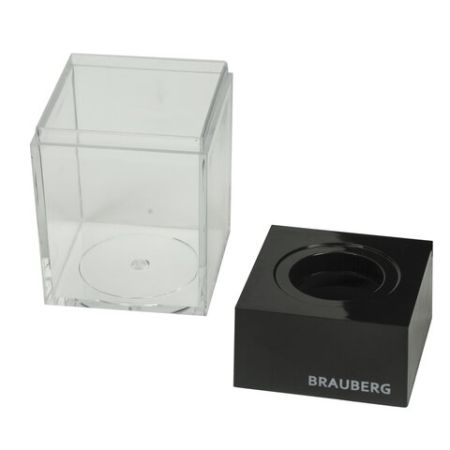 Скрепки с диспенсером магнитным 30шт черная крышка BRAUBERG 1/12/180