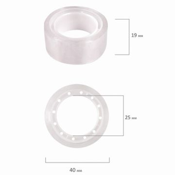 Канц.лента 12х10 прозрачная в диспенсере Brauberg 1/12/144