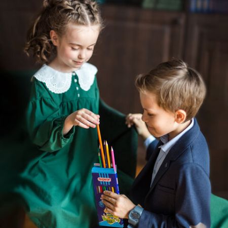 Карандаши цветные 12цв пластиковые, классич.заточен. ПИФАГОР Жираф 1/12/240