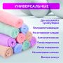 Салфетка микрофибра для стекол (30х30) 10шт плюшевая 250 г/м2 PASTEL ассорти LAIMA HOME 1/12