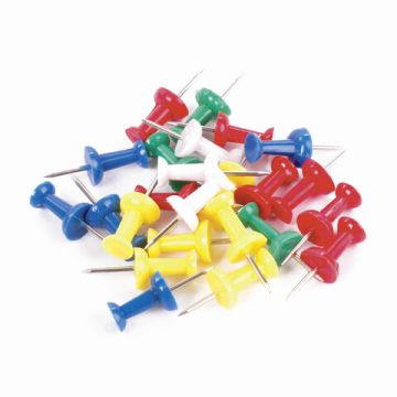 Силовые кнопки-гвоздики НАБОР кнопки, шарики, кубики, флажки по 60шт, цилиндр Brauberg 1/8/40