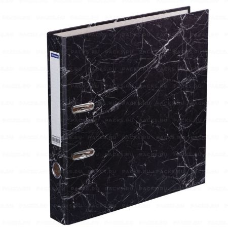 Папка-регистратор А4 50мм OfficeSpace мрамор черная 1/25