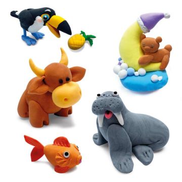 Пластилин супер лёгкий воздушный застывающий 12 цветов 120г 3 стека BRAUBERG 1/96 (Клиент)