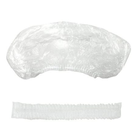 Шапочка для душа одноразовая КОМПЛЕКТ 100 шт  прозрачный полиэтилен ЧИСТОВЬЕ 1/10 (клиент)