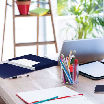 Папка-короб на резинках синяя 30мм 0,7мм BRAUBERG 1/30